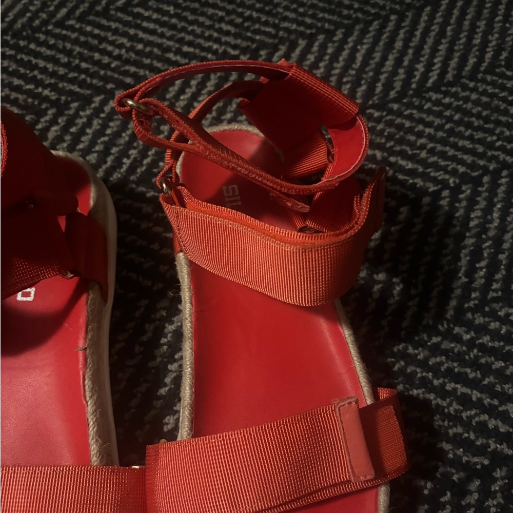 Anthropologie Silent D Women's Orange Sandals - image 3